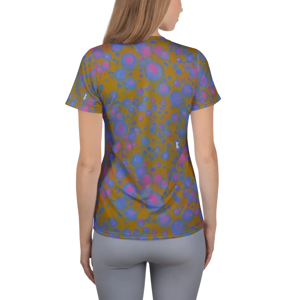 Ochre Nebula on Women's Athletic T-Shirt — Back