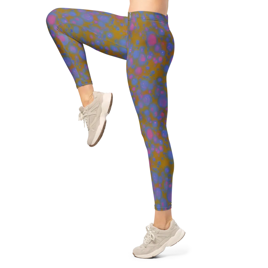 Ochre Nebula on Leggings — Left