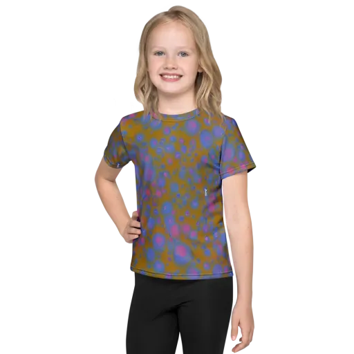 Ochre Nebula on a Kids Crew Neck T-Shirt