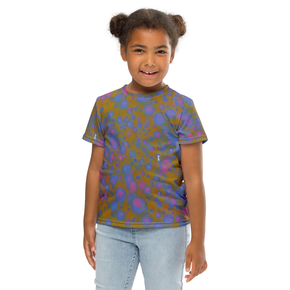 Ochre Nebula on Kids Crew Neck T-Shirt — Front