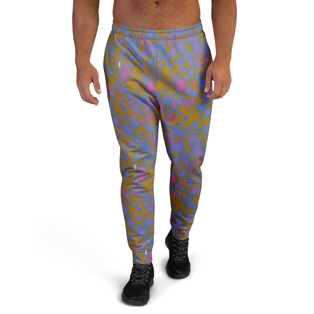 Ochre Nebula on Men's Joggers — Front