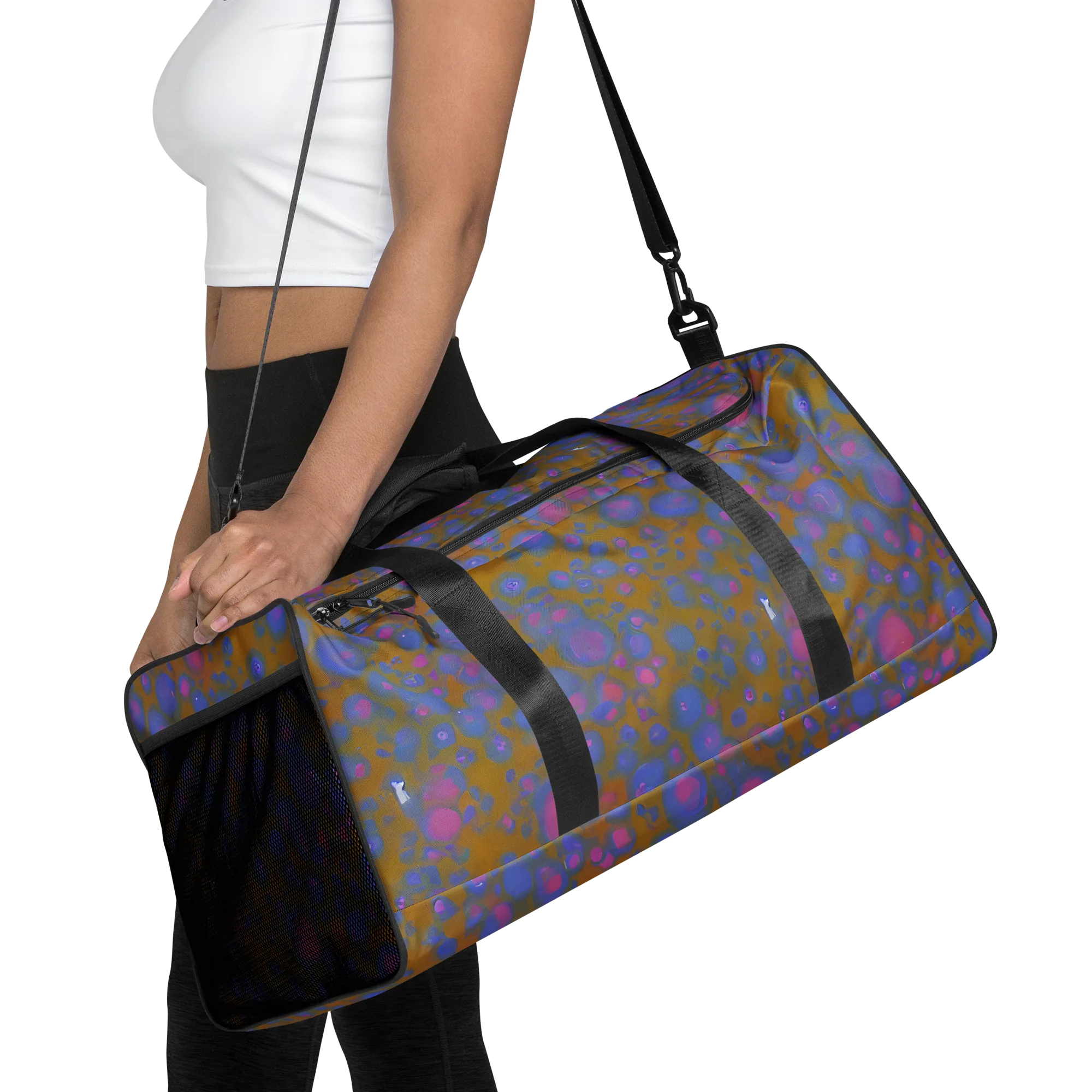 Ochre Nebula on Duffle Bag — Front