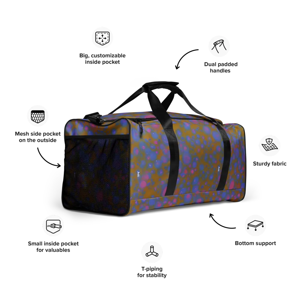 Ochre Nebula on Duffle Bag — Right Front