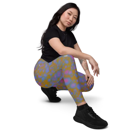 Ochre Nebula on a Leggings with Pockets