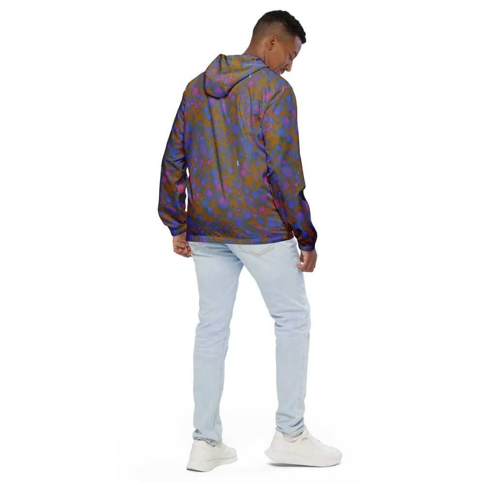 Ochre Nebula on Men's Windbreaker — Back