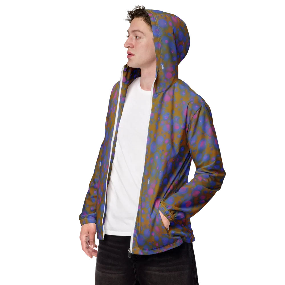 Ochre Nebula on Men's Windbreaker — Left Front
