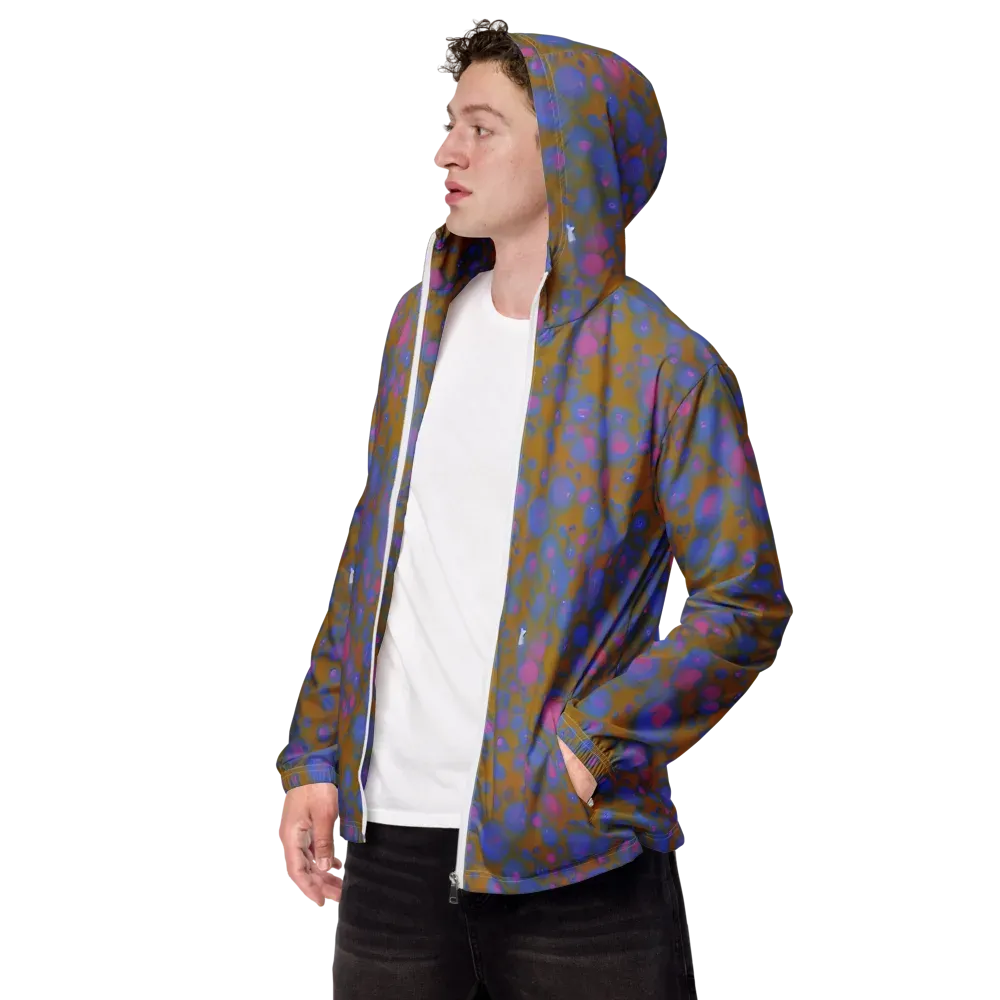 Ochre Nebula on Men's Windbreaker — Left Front