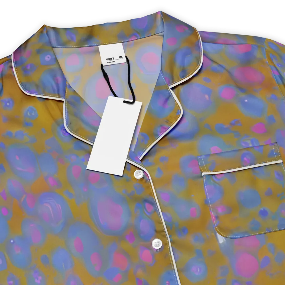 Ochre Nebula on Women's Short Sleeve Pajama Top — Product details
