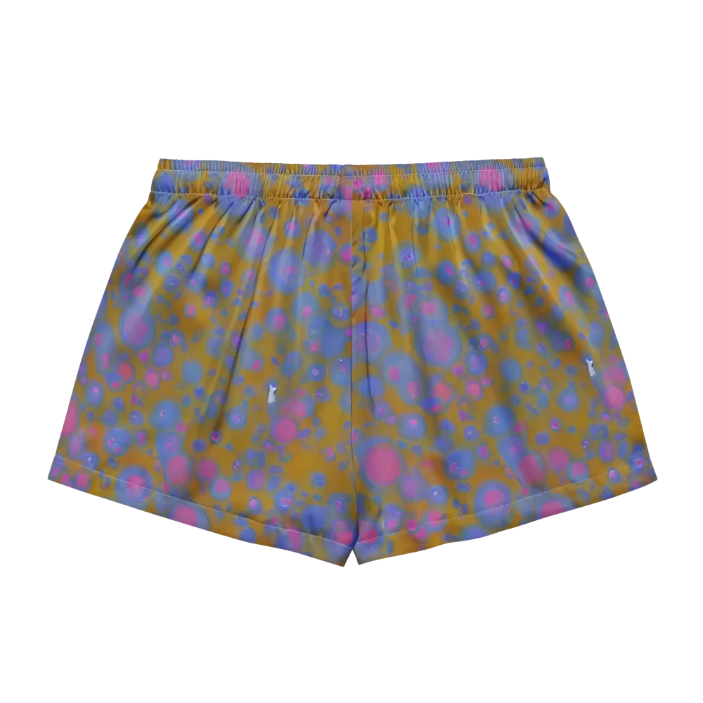 Ochre Nebula on Women's Pajama Shorts — Back