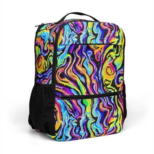 Fuchsia Circuit on a Utility Backpack