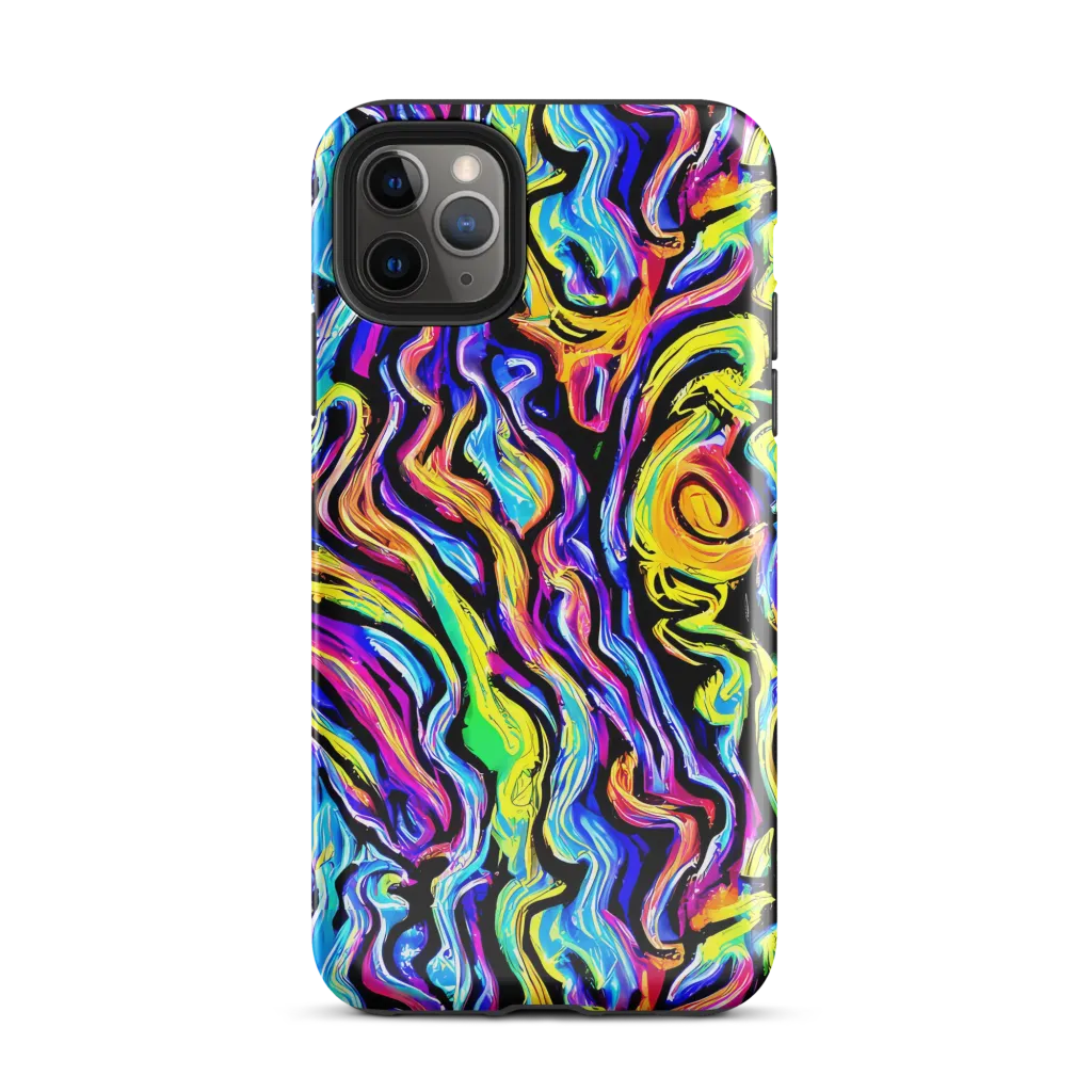 Fuchsia Circuit on Tough Case for iPhone® — Front