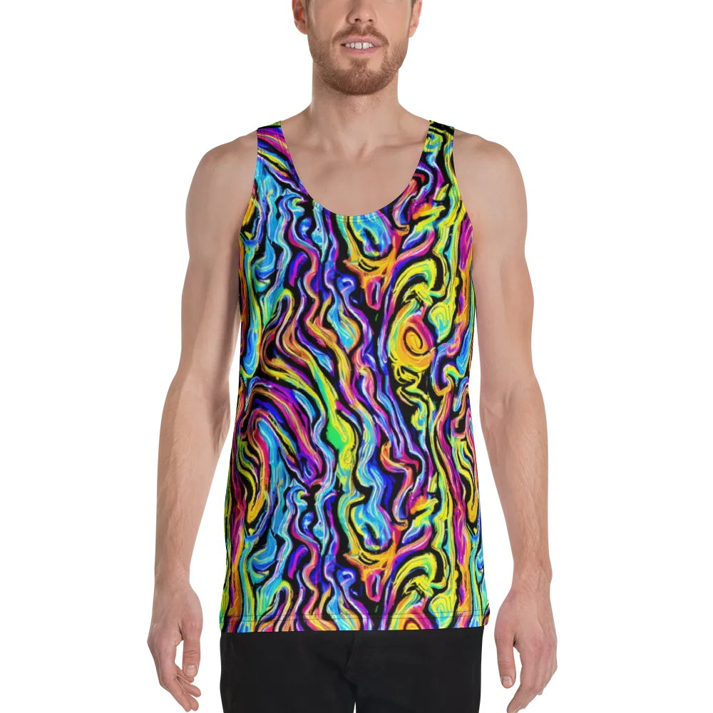 Fuchsia Circuit on Men's Tank Top — Front
