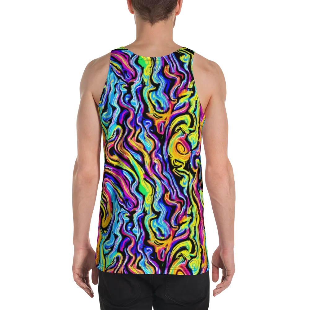Fuchsia Circuit on Men's Tank Top — Back