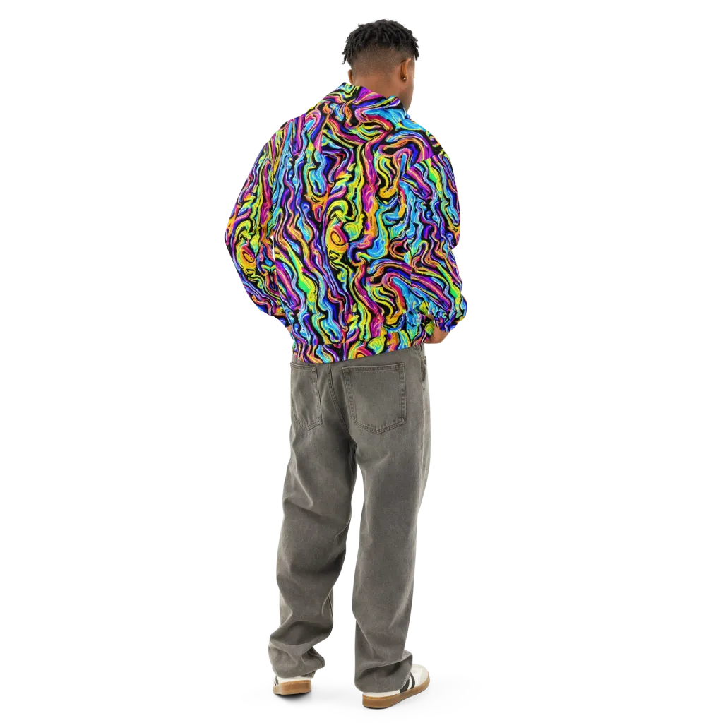Fuchsia Circuit on Cotton Hoodie — Back