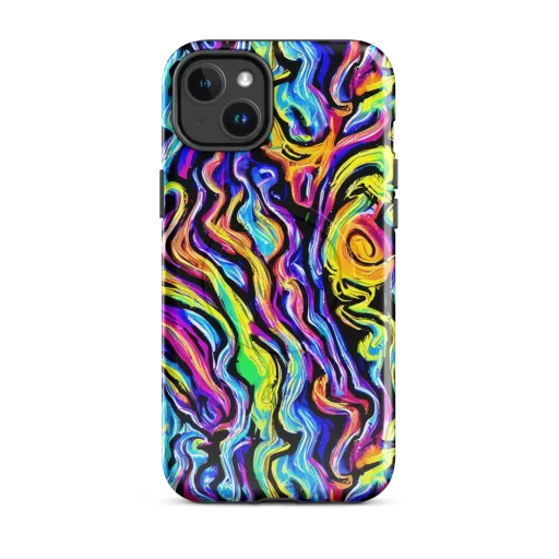 Fuchsia Circuit on a MagSafe Tough Case for iPhone®