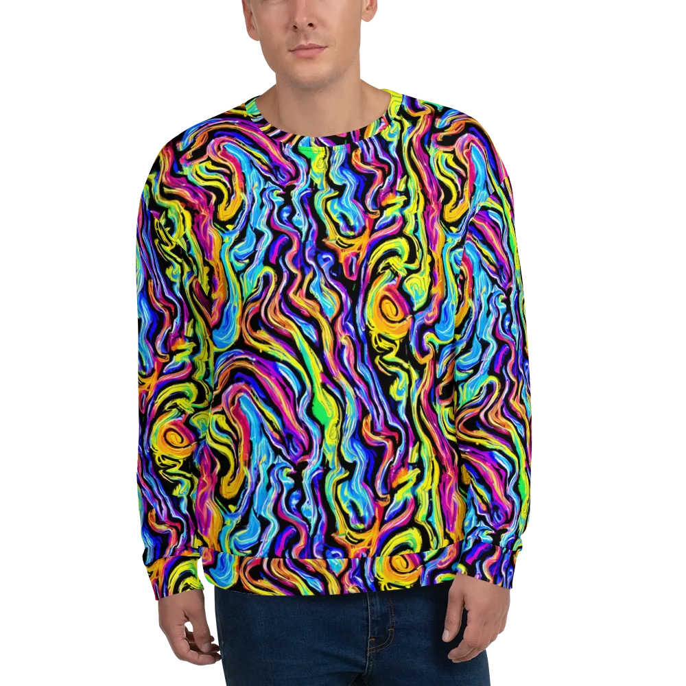 Fuchsia Circuit on Sweatshirt — Front