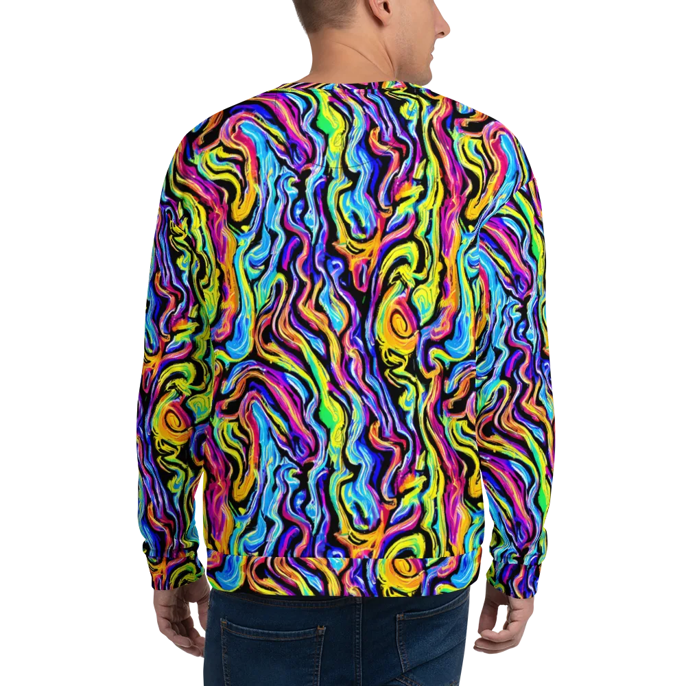 Fuchsia Circuit on Sweatshirt — Back