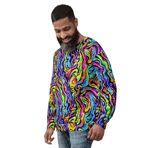 Fuchsia Circuit on a Sweatshirt