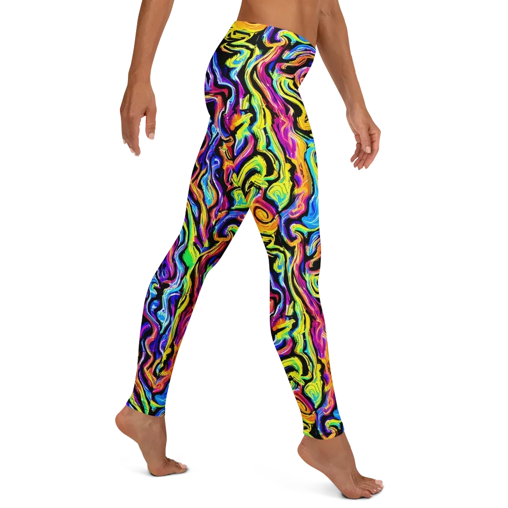 Fuchsia Circuit on Leggings — Right