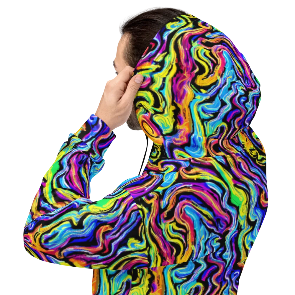 Fuchsia Circuit on Hoodie — Back
