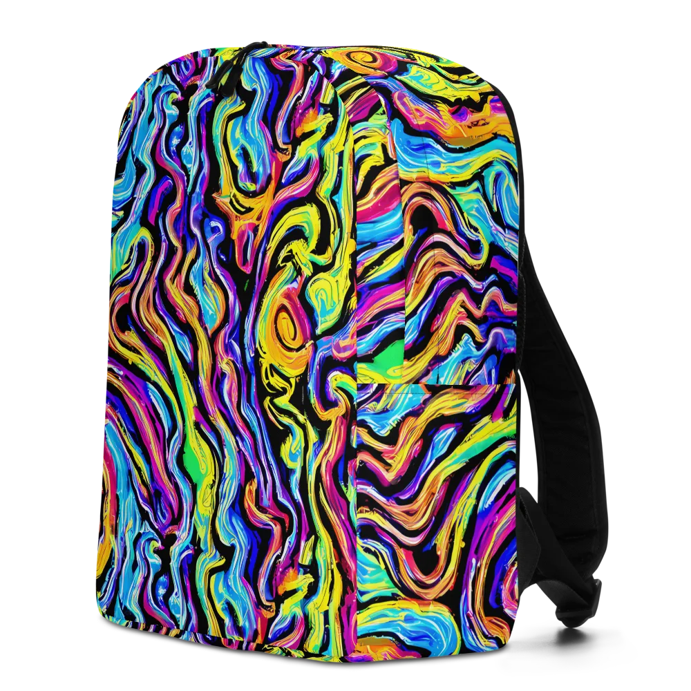 Fuchsia Circuit on Minimalist Backpack — Left