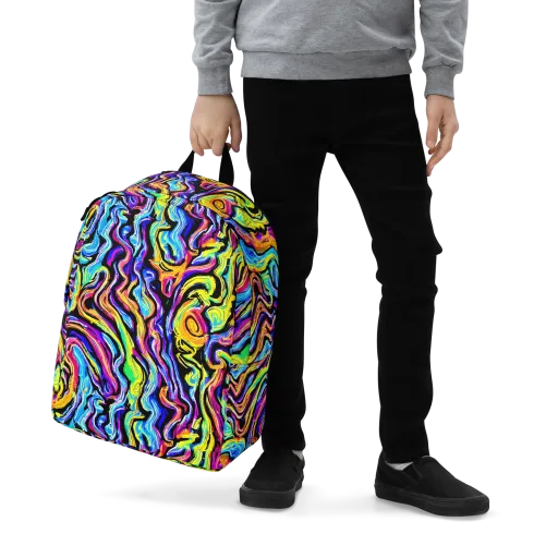 Fuchsia Circuit on a Minimalist Backpack
