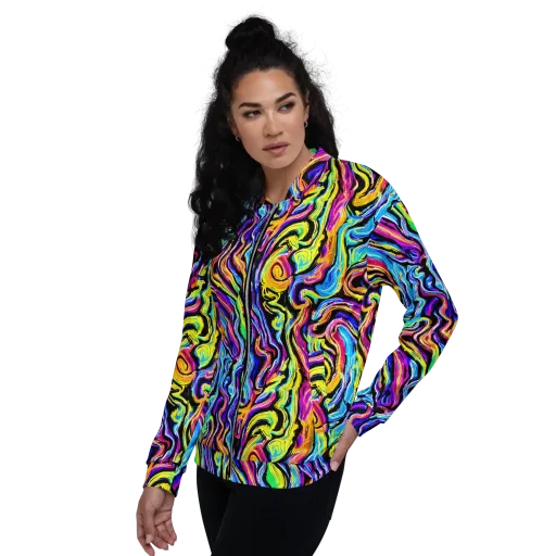 Fuchsia Circuit on a Bomber Jacket