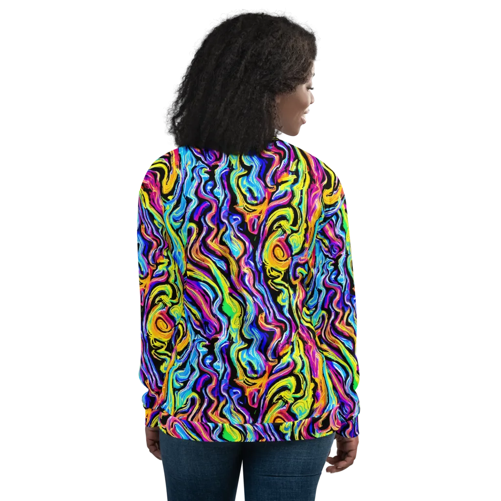 Fuchsia Circuit on Bomber Jacket — Back