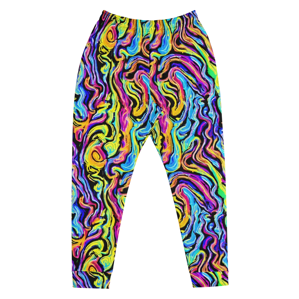 Fuchsia Circuit on Men's Joggers — Front