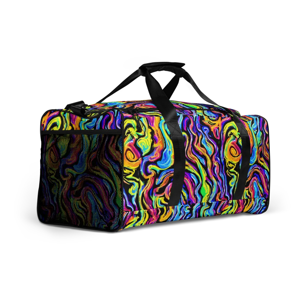 Fuchsia Circuit on Duffle Bag — Right Front
