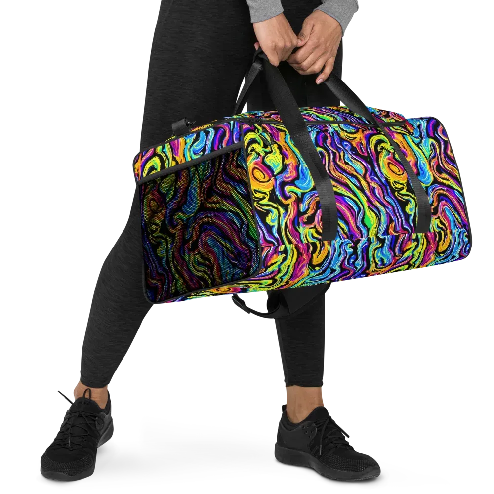 Fuchsia Circuit on Duffle Bag — Right Front