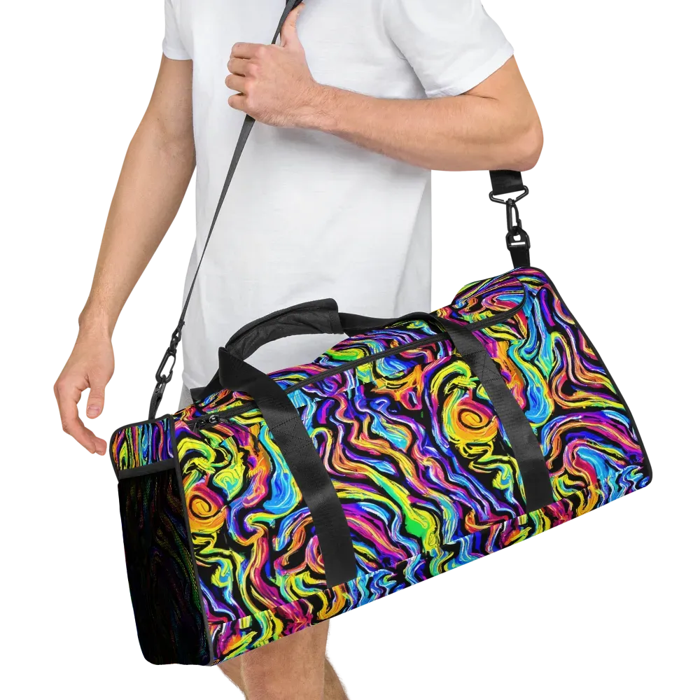 Fuchsia Circuit on Duffle Bag — Right Front
