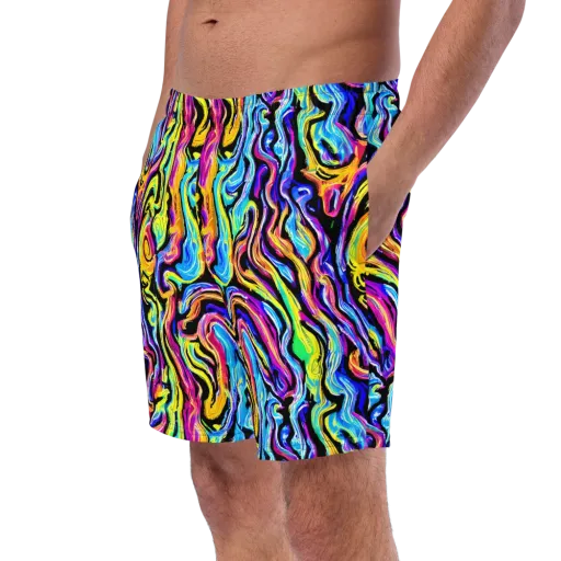 Fuchsia Circuit on a Swim Trunks