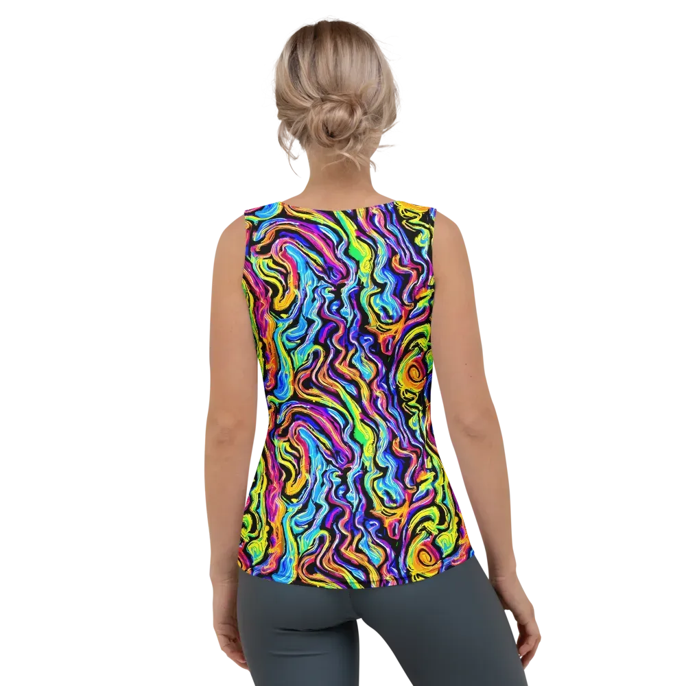 Fuchsia Circuit on Women's Tank Top — Back