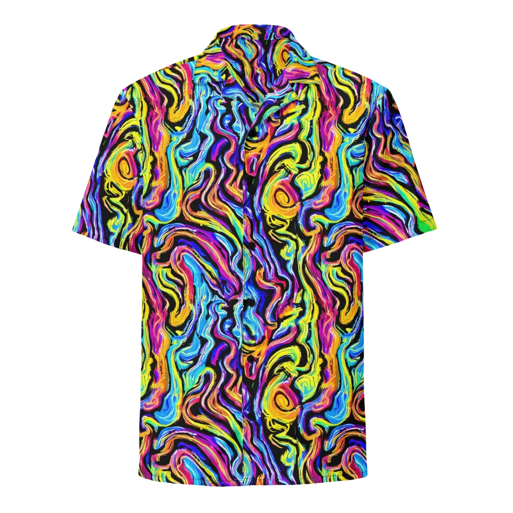 Fuchsia Circuit on Button Shirt — Front