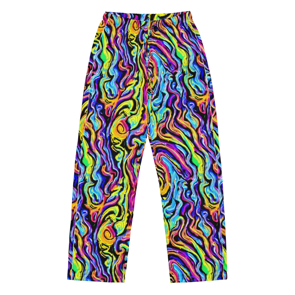 Fuchsia Circuit on Women's Pajama Pants — Front
