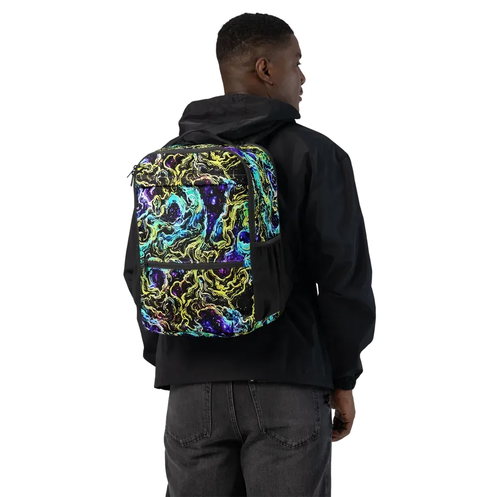 Nightwave Marble on Utility Backpack — Back