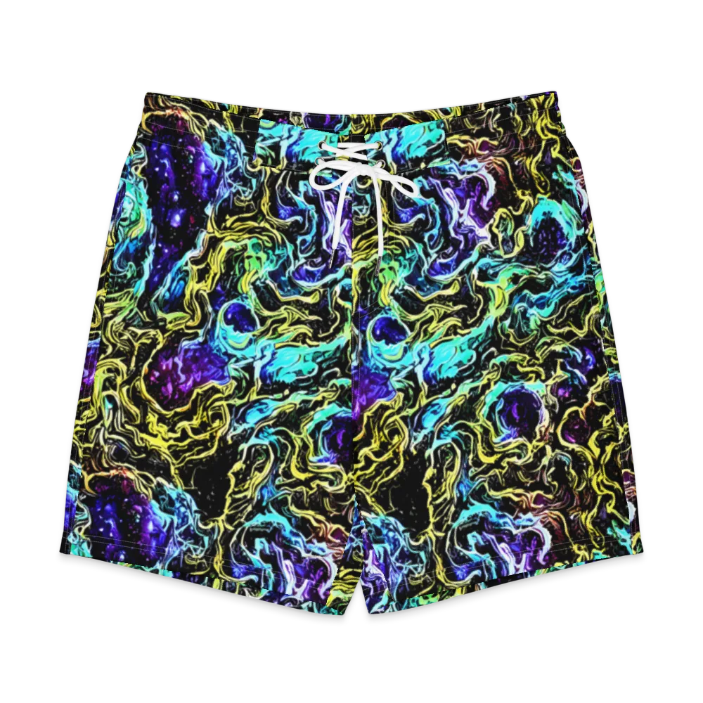 Nightwave Marble on Men's Board Shorts — Front
