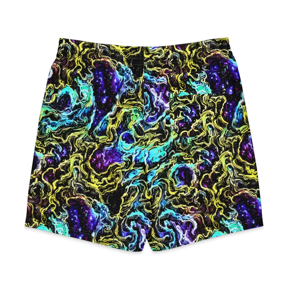 Nightwave Marble on Men's Board Shorts — Back