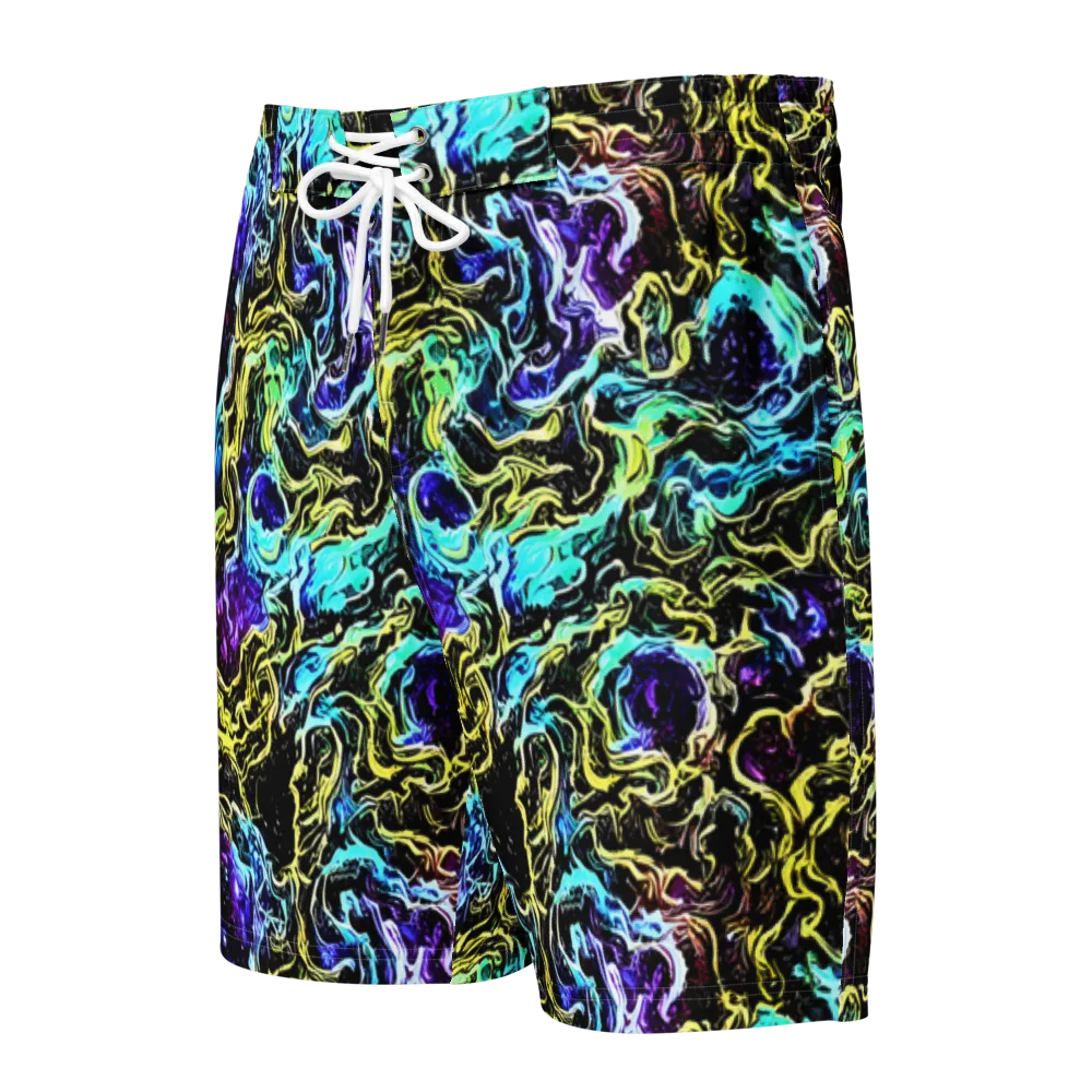 Nightwave Marble on Men's Board Shorts — Front