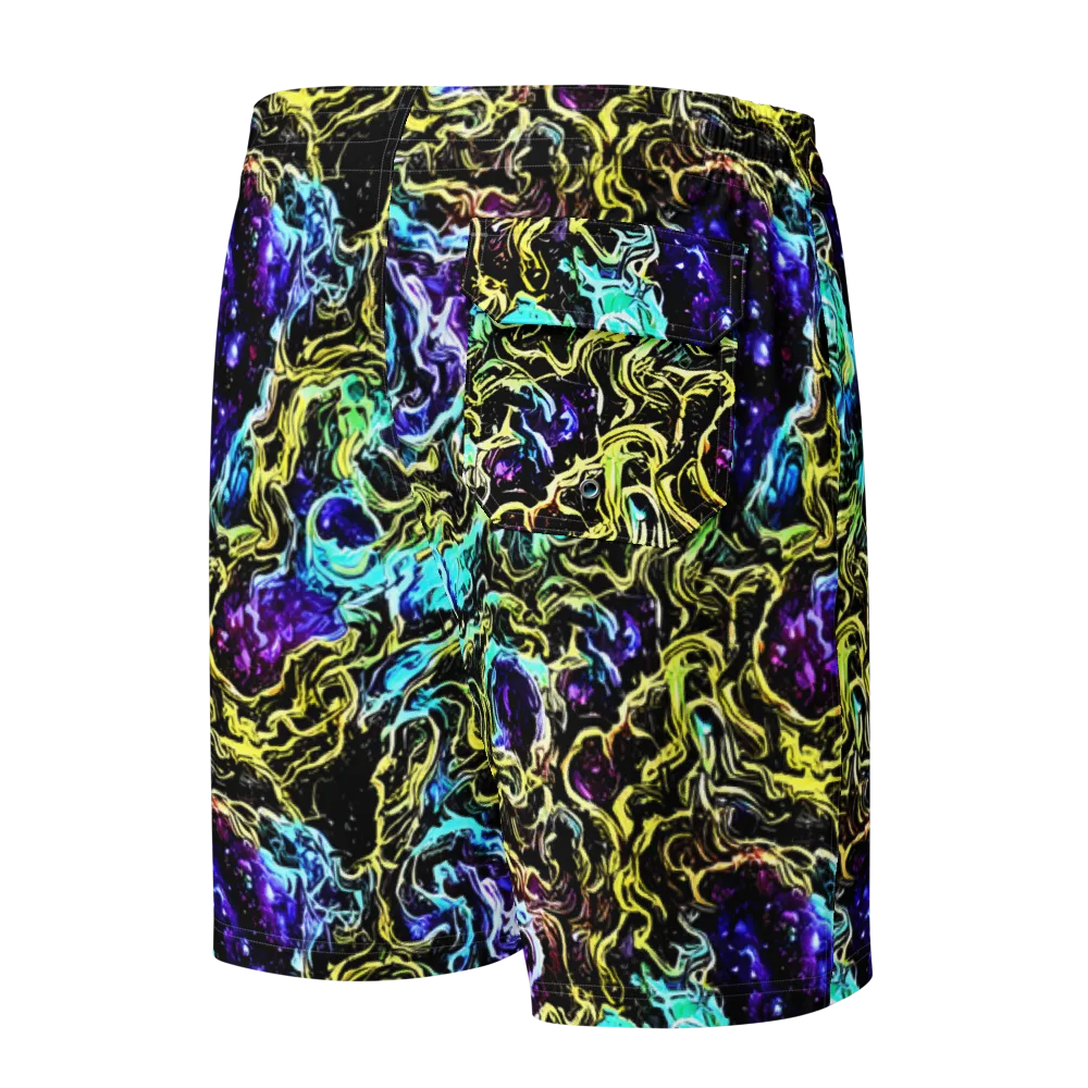 Nightwave Marble on Men's Board Shorts — Back