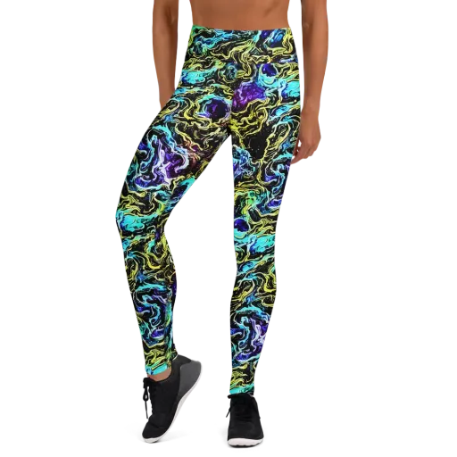 Nightwave Marble on a Yoga Leggings