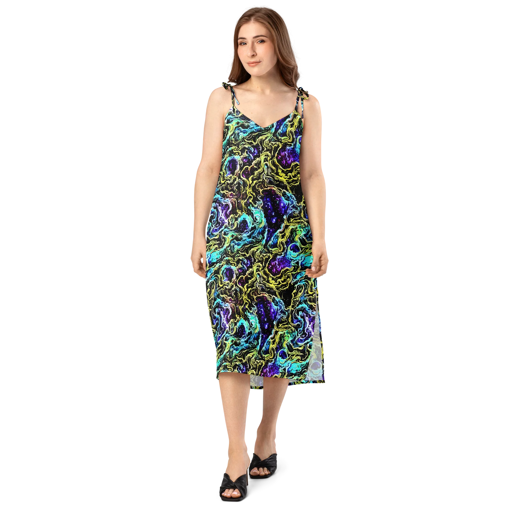 Nightwave Marble on Slip Dress — Front