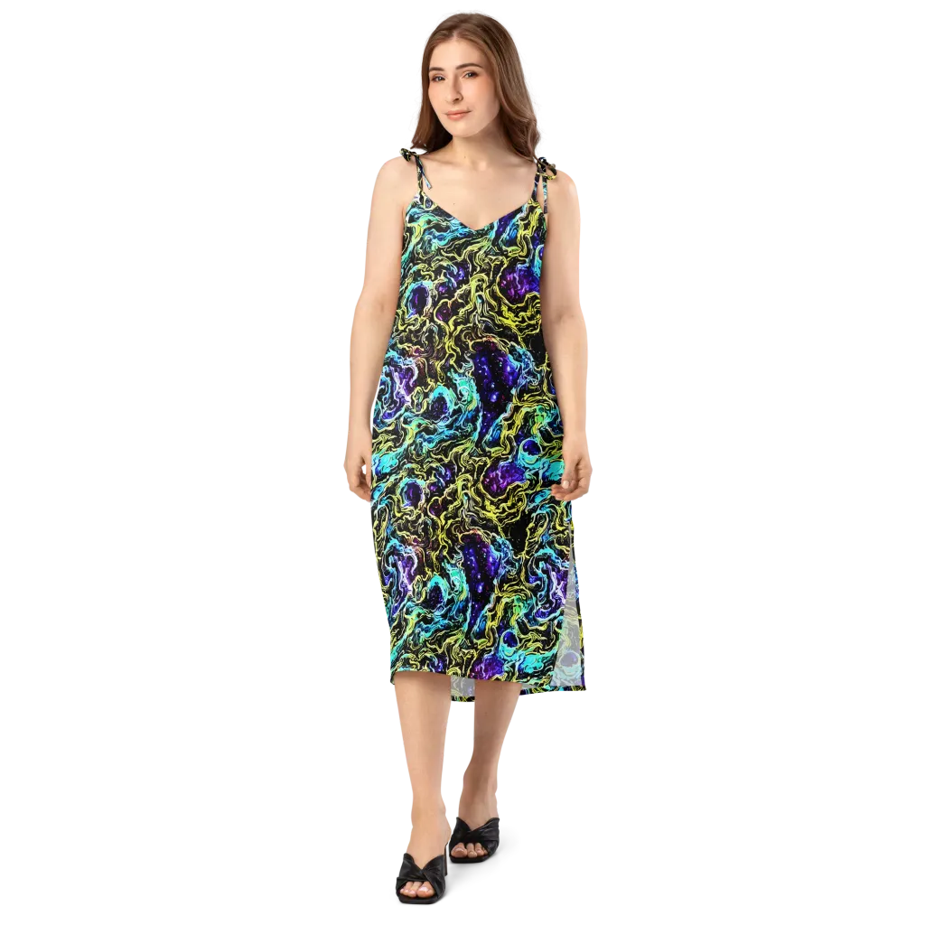 Nightwave Marble on Slip Dress — Front