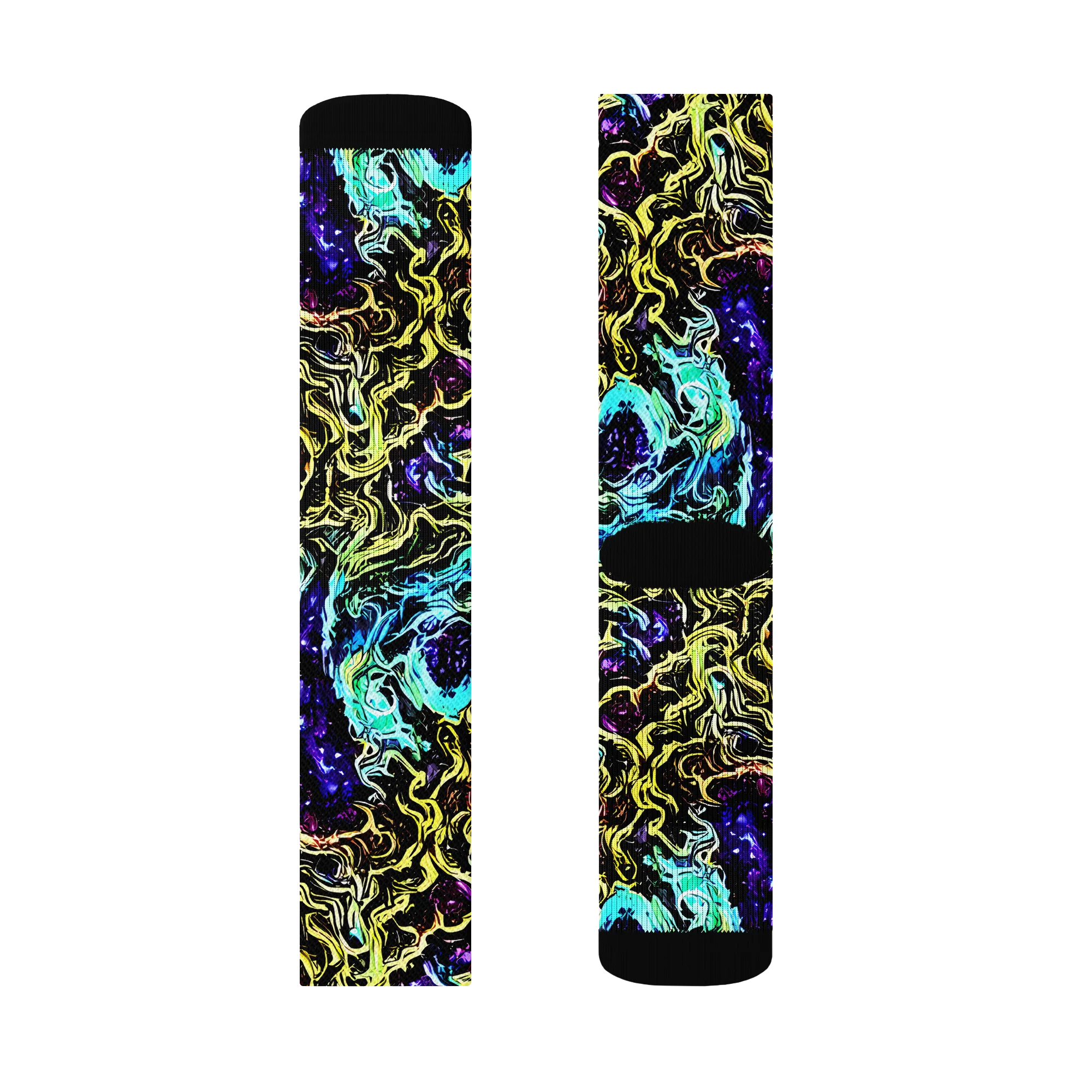 Nightwave Marble on Socks — Left Sock