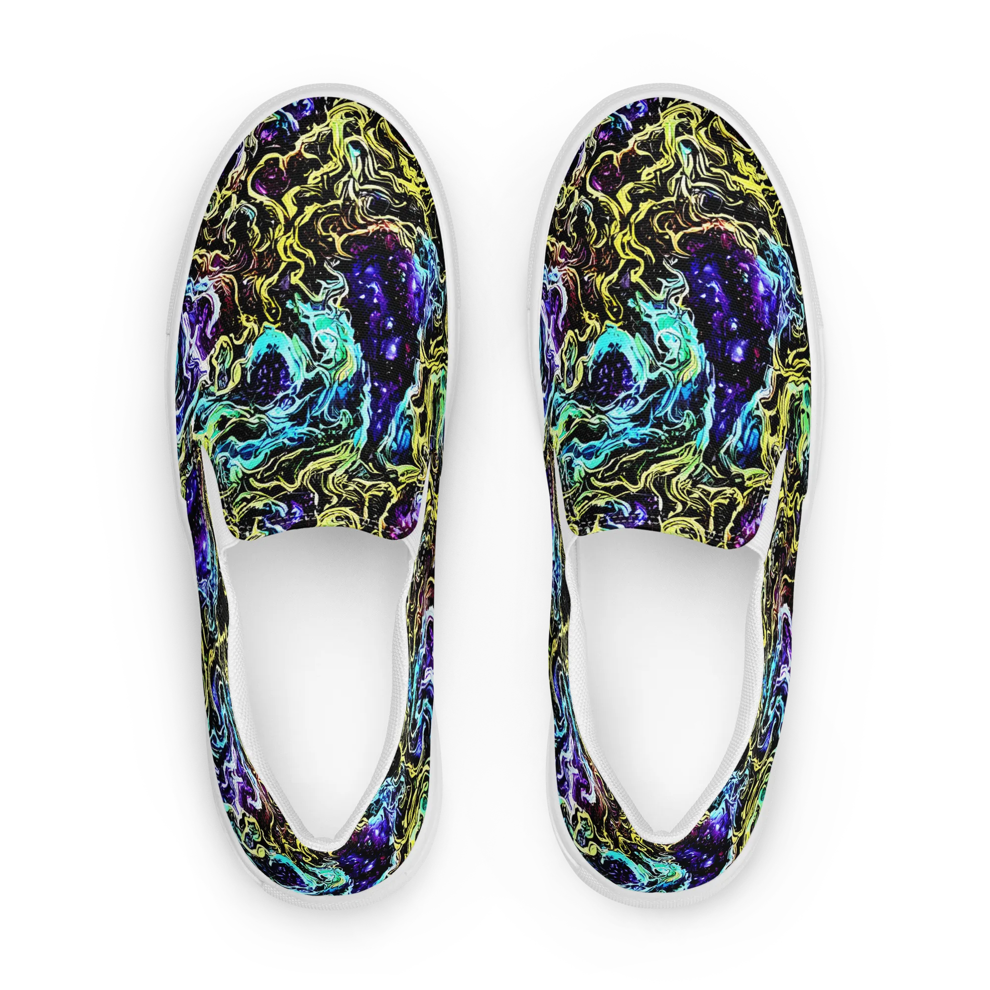 Nightwave Marble on Women's Slip-On Canvas Shoes — Front