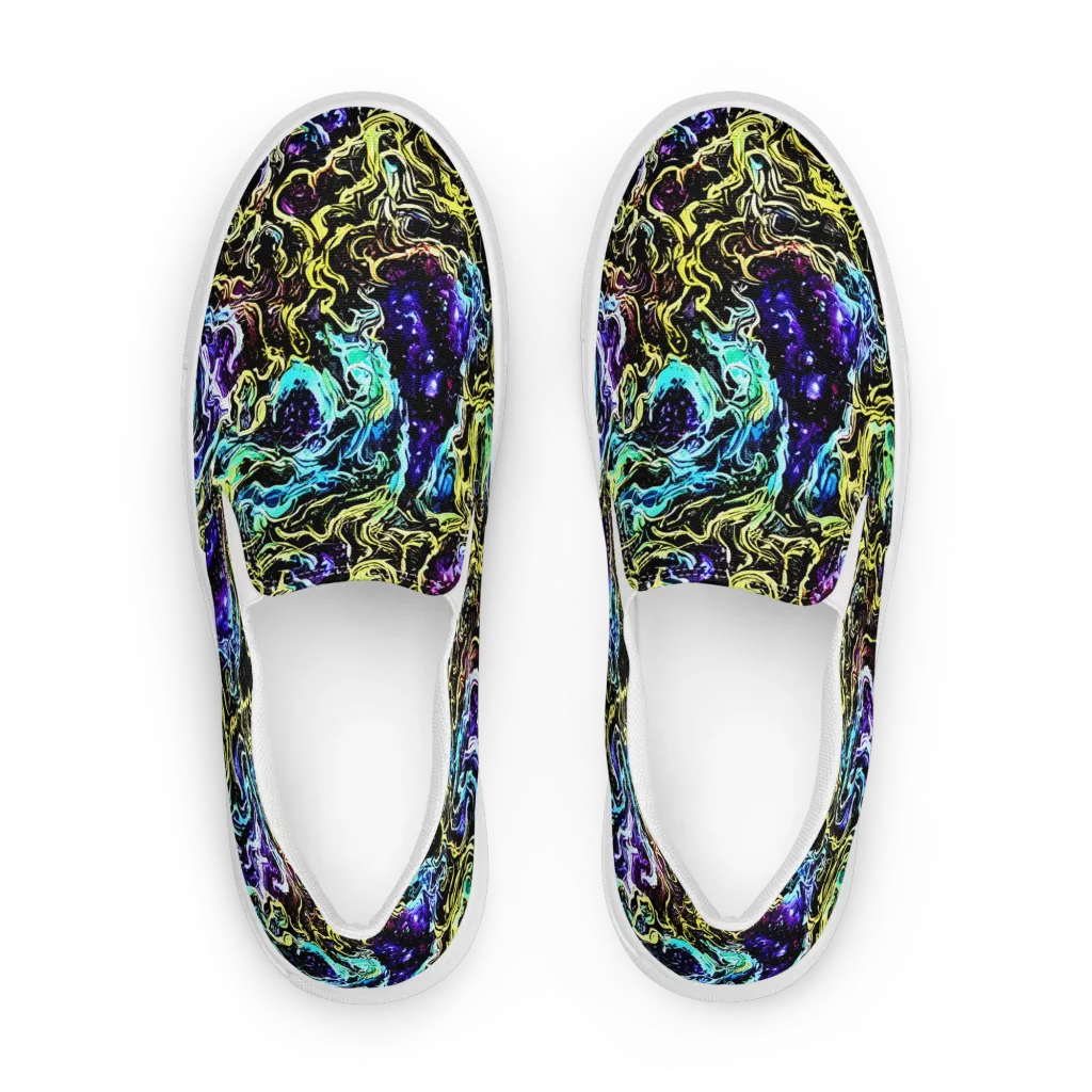 Nightwave Marble on Women's Slip-On Canvas Shoes — Front