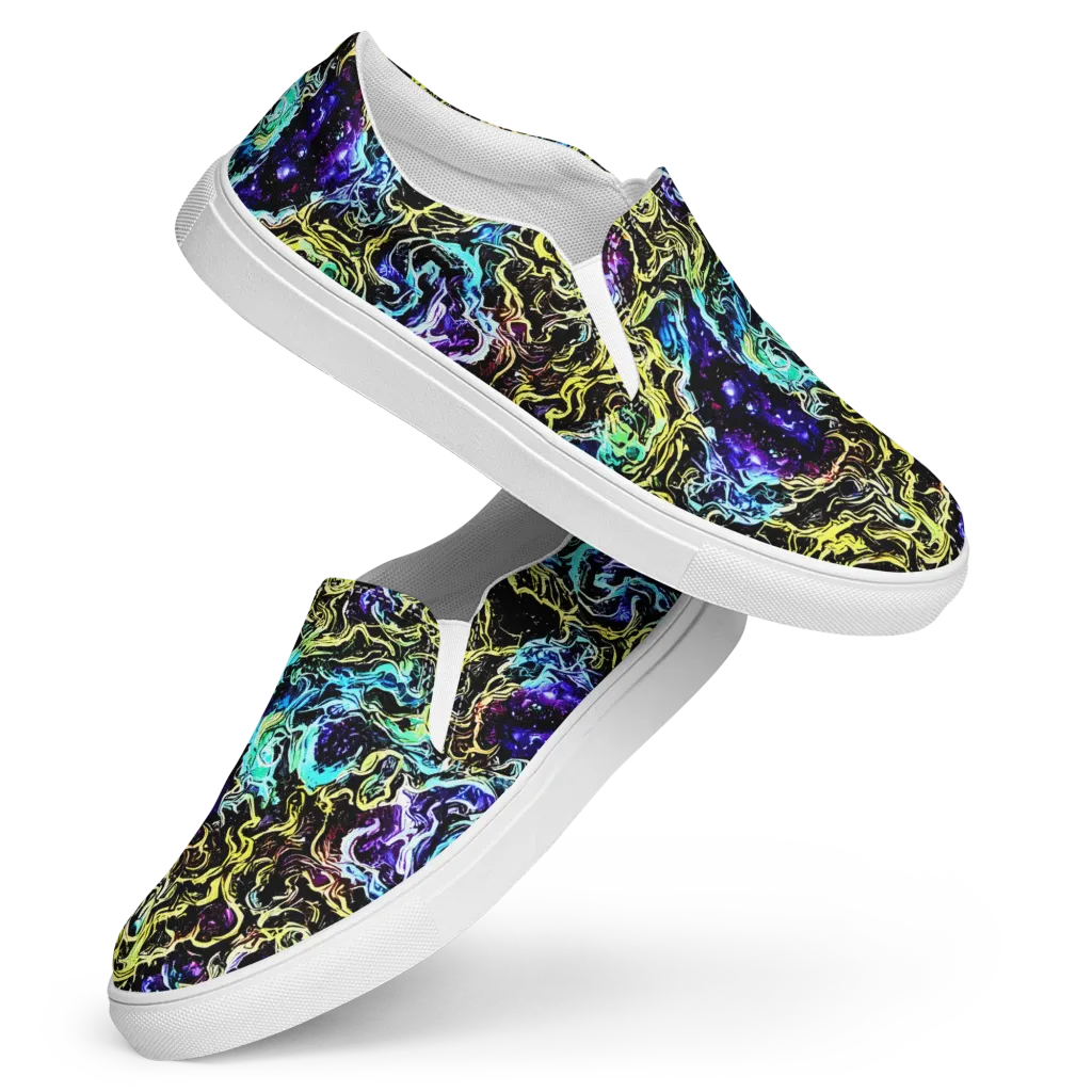 Nightwave Marble on Women's Slip-On Canvas Shoes — Front