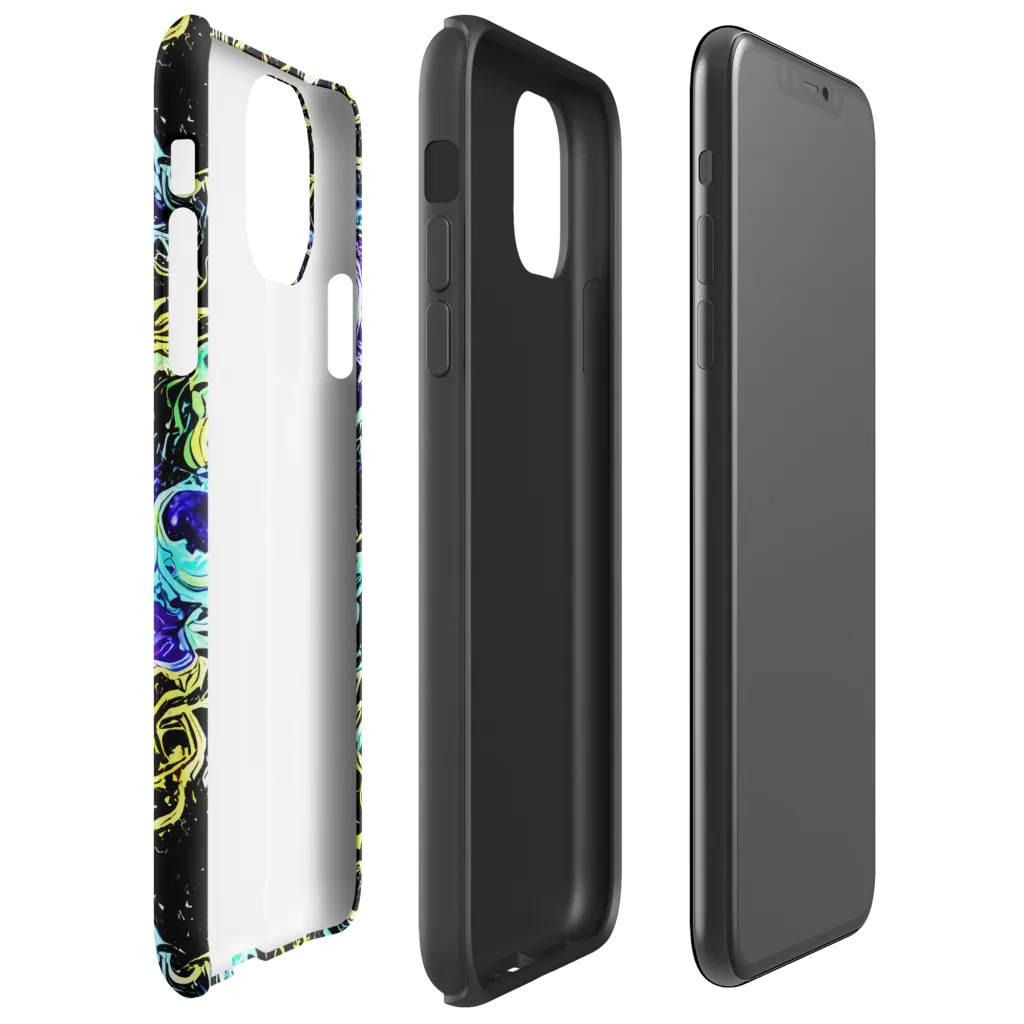 Nightwave Marble on Tough Case for iPhone® — Right