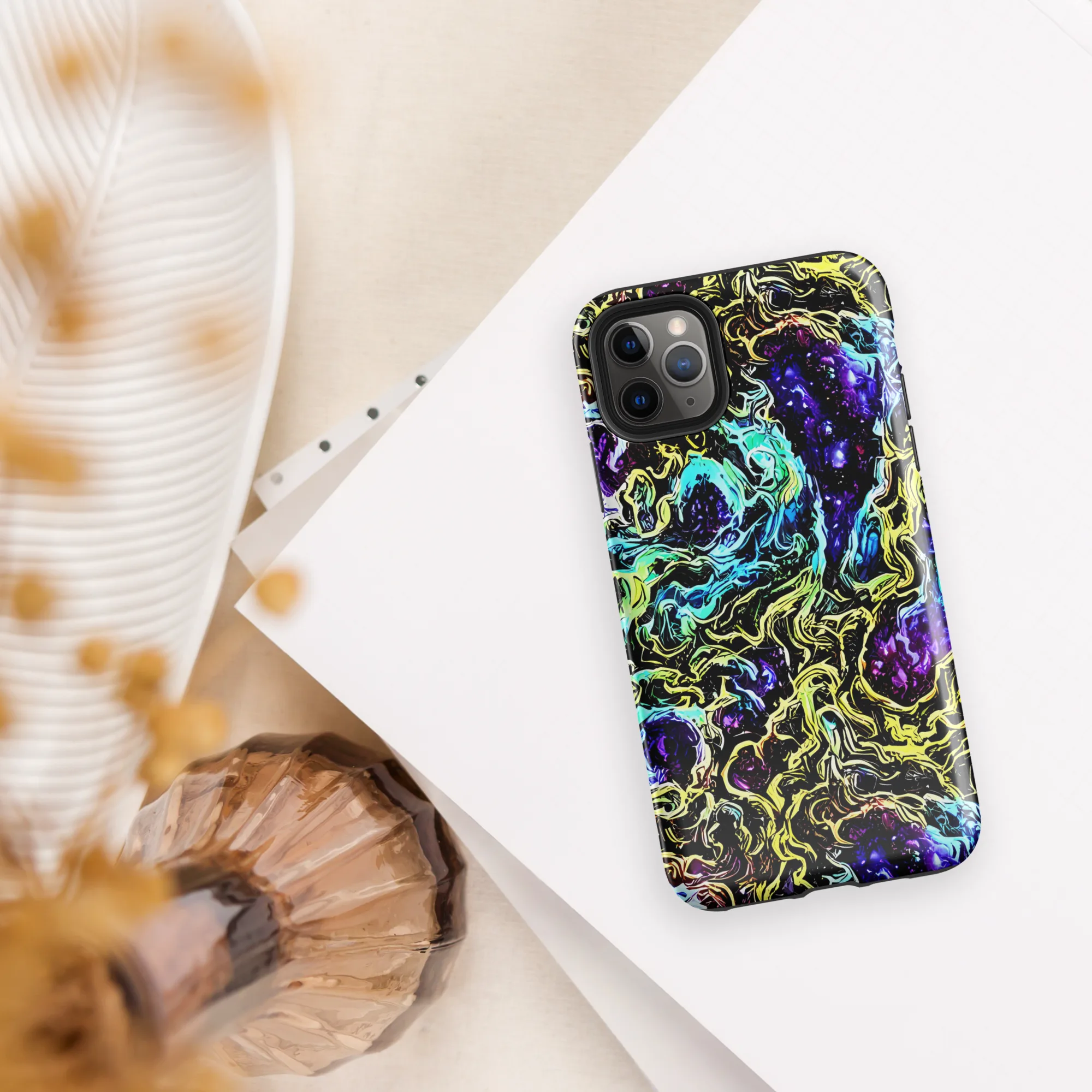 Nightwave Marble on Tough Case for iPhone® — Front